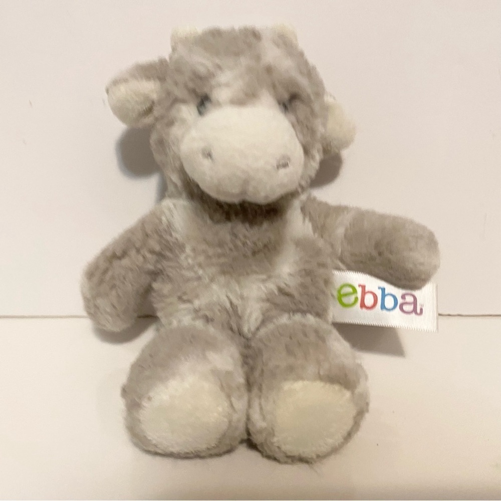 Ebba Aurora Gray Giraffe Baby Plush Spots Rattle Stuffed Animal Lovey